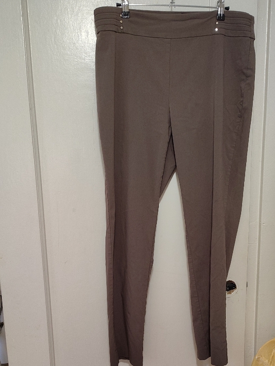 JM Collection Pants - JM Collection Slim Pull-On Skinny Pants in Taupe